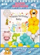 Фотозона с воздушных шаров "Happy birthday Baby" зверушки Разноцветный Без бренда (T-9028) - изображение 2