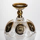 Фруктовница стеклянная на ножке тарелка для фруктов Gold Glass 25 см ваза для фруктов Золотистый - изображение 5