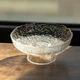 Фруктовниця скляна на ніжці тарілка для фруктів Ice Textured 15×7 см цукерниця ваза для фруктів Прозорий - зображення 2