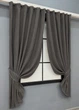 Комплект коротких штор VR-Textil Микровелюр Petek YL №1711ш Темно-серый 130х170 см 2 шт (35-0456) - изображение 2