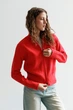 Кардиган Женский Трикотажный Красный Базовый Однотонный Onesize (401800) - изображение 3