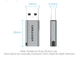 Адаптер Type-C-USB 3.0 Vention Aluminium Nickel-Plated M/F 5Gbps 3A Gray (CDPH0) - зображення 3