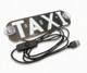 Яркая светодиодная табличка TAXI такси с кнопкой 19 х 6.3см и USB универсальная авто подсветка на лобовое стекло на присосках. Цвет синий - изображение 1