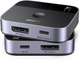 Перемикач UGREEN DisplayPort / USB-C 8K@60Hz KVM Світч 2 входи 1 вихід DP 1.4 для ПК, PS5, Xbox, MacBook - зображення 3