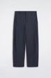 Штани чоловічі COS pleated cotton relaxed-fit wide-leg trousers 1294676009 Eur 46 Сірий - изображение 7