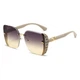 Женские солнцезащитные очки FashionShades, бежево-синие - изображение 1