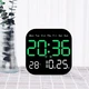 Настенные часы Deepfox DS-6650 электронные с LED-подсветкой и пультом ДУ 18,5х18,5 см с термометром таймером и двумя будильниками - изображение 2