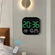 Настенные часы Deepfox DS-6650 электронные с LED-подсветкой и пультом ДУ 18,5х18,5 см с термометром таймером и двумя будильниками - изображение 5