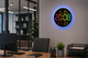 Настенные LED-часы 6695R круглые RGB с пультом управления и календарем 25,5 см 13 цветов цифр для дома - изображение 4