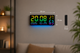 Цифровые LED-часы GH0750 RGB настенные и настольные с пультом ДУ будильником календарем термометром и гигрометром 35х15х3 см - изображение 6