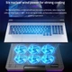 Подставка для ноутбука, охлаждающая Givecool X8 с регулировкой угла наклона (до 17", 2USB, 6 вентиляторов, RGB подсветка, подставка для телефона) - изображение 2