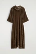 Сукня жіноча COS draped-neck velvet midi dress 1304882002 Eur 34 Коричневий - изображение 6