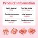 Перемикачі LEOBOG Silent Cotton Candy, 100 шт., лінійні, 5-pin, Silent, POM - зображення 4