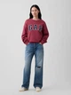 Світшот на флісі жіночий GAP 23130548 XL Бордовий (1161259958) - зображення 3