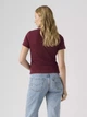 Футболка хлопковая короткая женская Levi`s 989369065 XS Бордовая (1161333720) - изображение 2