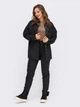 Жіночий вельветовий костюм зі штанами sport-casual Dressa 44 Чорний (mo5a22f3cc-ae15-11ee-8782-ac1f6bc5f30a) - зображення 2