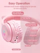 Бездротові ігрові навушники ONIKUMA B90 з RGB підсвіткою та котячими вушками (Рожевий) - зображення 7