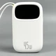 Павербанк Baseus 20000mAh 45W Павербанк Baseus EnerFill FC31 Qpow 3 зі швидкою зарядкою, Портативний зовнішній акумулятор, порти 1USB/1Type-C, LED-дисплей, вбудовані кабелі Type-C/Lightning (E0028D01) Білий - зображення 2