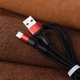 Кабель Hoco X26 USB A до USB C 2A 1 м Black Red (6957531080251) - изображение 5