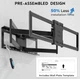 Настенный кронштейн BONTEC CT138 для телевизора 60–110”, до 125 кг, VESA 800×600 - изображение 6
