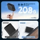 Сетевое зарядное устройство 200W GaN III 6 портов USB-C/USB-A PD быстрая зарядка для ноутбука смартфона - изображение 4