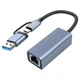 Сетевой адаптер 2 в 1 USB-A + Type-C на RJ45 Gigabit Ethernet Stone переходник (ST-NC2507G) - изображение 2