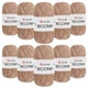 Упаковка YarnArt Begonia, Кофе с молоком №15, 10шт - турецкая пряжа 50 г / 169 м, 100% мерсеризованный хлопок для вязания летних изделий, ажурных - изображение 1