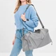 Спортивна сумка Lesko 604 Gray для відпочинку та занять спортом з відділом для взуття водонепроникна - зображення 4