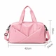 Спортивна сумка Lesko 604 Light Pink для відпочинку та занять спортом з відділом для взуття водонепроникна - зображення 5