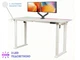 Стіл з електро-регулюванням висоти з підсвіткою Двомоторний Flexi Desk White 160x75 см 28049 - зображення 1