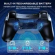 Беспроводной игровой контроллер для PlayStation 3 и ПК — Bluetooth Геймпад, Double Shock, 6-осевой гироскоп, Черный - изображение 5