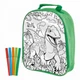 Детский рюкзак-раскраска Moxy Dinosaur Expedition 30x31 см с фломастерами творческий набор для мальчиков и девочек Разноцветный - изображение 1