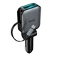 Адаптер автомобильный HOCO Triunfar car charger with telescopic Type-C cable Z67 |1C/1A, 60W/3A, PD/QC| 5262146 - зображення 1