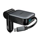 Адаптер автомобильный HOCO Triunfar car charger with telescopic Type-C cable Z67 |1C/1A, 60W/3A, PD/QC| 5262146 - зображення 4