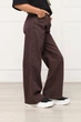 Джинсы wide leg для девочек 128 цвет коричневый YUKI ЦБ-00298723 - изображение 3