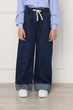 Джинсы wide leg для девочек 128 цвет темно-синий YUKI ЦБ-00298798 - изображение 1