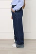 Джинсы wide leg для девочек 128 цвет темно-синий YUKI ЦБ-00298798 - изображение 3