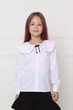 Сорочка з довгим рукавом для дівчаток 134 колір білий YUKI ЦБ-00295945 - зображення 1
