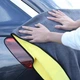 Тряпка для мытья авто, полотенце для сушки кузова 70×140 см желтая - изображение 3