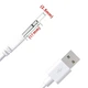 Зарядный USB-кабель DC 2.5 мм 1 м штекер 17 мм Белый - изображение 2