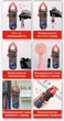 Токоизмерительные клещи ANENG PN128 (AC/DC - 600A; AC/DC - 600V; 40МОм; 4mF; 4 МHz; 1000°C) NCV - изображение 3