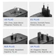 Универсальный адаптер для зарядки USB-A x2/USB-C x2 Travel Adapter - изображение 2
