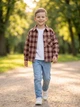 Сорочка дитяча 071057 клітинка унісекс "Fashion Kids" бордова з бежевим 110 р-р - зображення 3