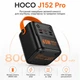 Повербанк HOCO J152 Pro 80000 мАч 65W Fast Charge, 4×USB + 2×USB-C, Power Bank для ноутбука, смартфона, планшета, LED дисплей, фонарь Черный - изображение 2
