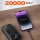 Повербанк HOCO J154A Victorious 20000 мАч 22.5W PD 20W, внешний аккумулятор с быстрой зарядкой, 2×USB, USB-C, LED-дисплей Черный - изображение 6