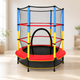 Детский батут 140см JumpFit, с сеткой Trampoline-04 / Батут 6 опор, внутренняя сетка - изображение 1