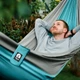 Туристический гамак Mountain Goat 270 x 140 см с москитной сеткой, одноместный, подвесной Grey/Turquoise (P-5905973408011) - изображение 2