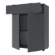 Комод Doros Рон 2 41516004 Графіт 2 фасади, 1 шухляда 80х38х100см (1971626578) - зображення 4