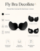 Fly Bra черная чашка D - невидимый липкий бюстгальтер без бретелек и спинки для открытого платья - изображение 1