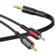 Кабель Aux 1м на 2 RCA Borofone BL11 для подключения аудиоустройств - изображение 3